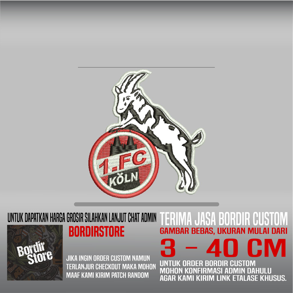 1 FC KOLN GOAT  BS-554 PATCH BORDIR LOGO/EMBLEM