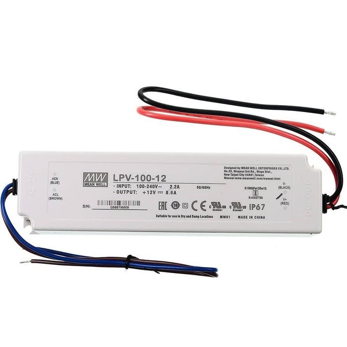 Mean Well Led Power Supply Lpv-100-12 100 Watt 12 Volt
