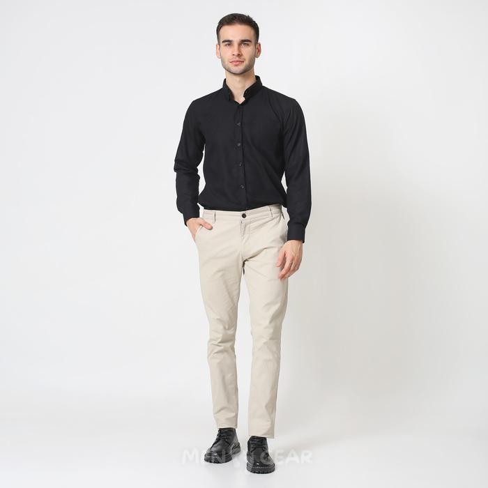 READY MENFOOTGEAR Darwin Sepatu Wisuda Pria Sepatu Casual Sepatu Sneakers Kulit Pu Leather Hitam