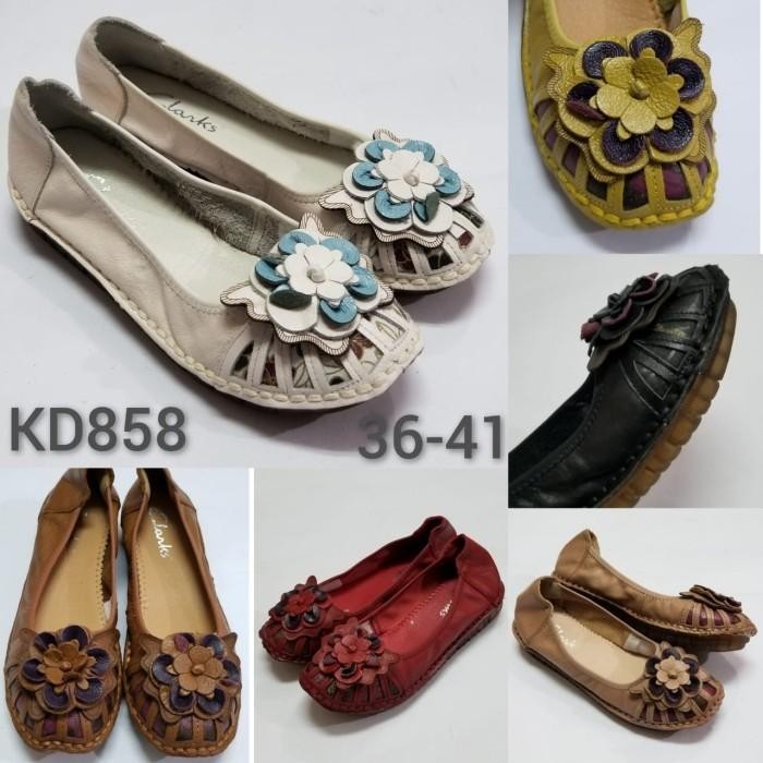 Ready Sepatu Clarks Wanita Sepatu Kulit Wanita Sepatu Slip On 858