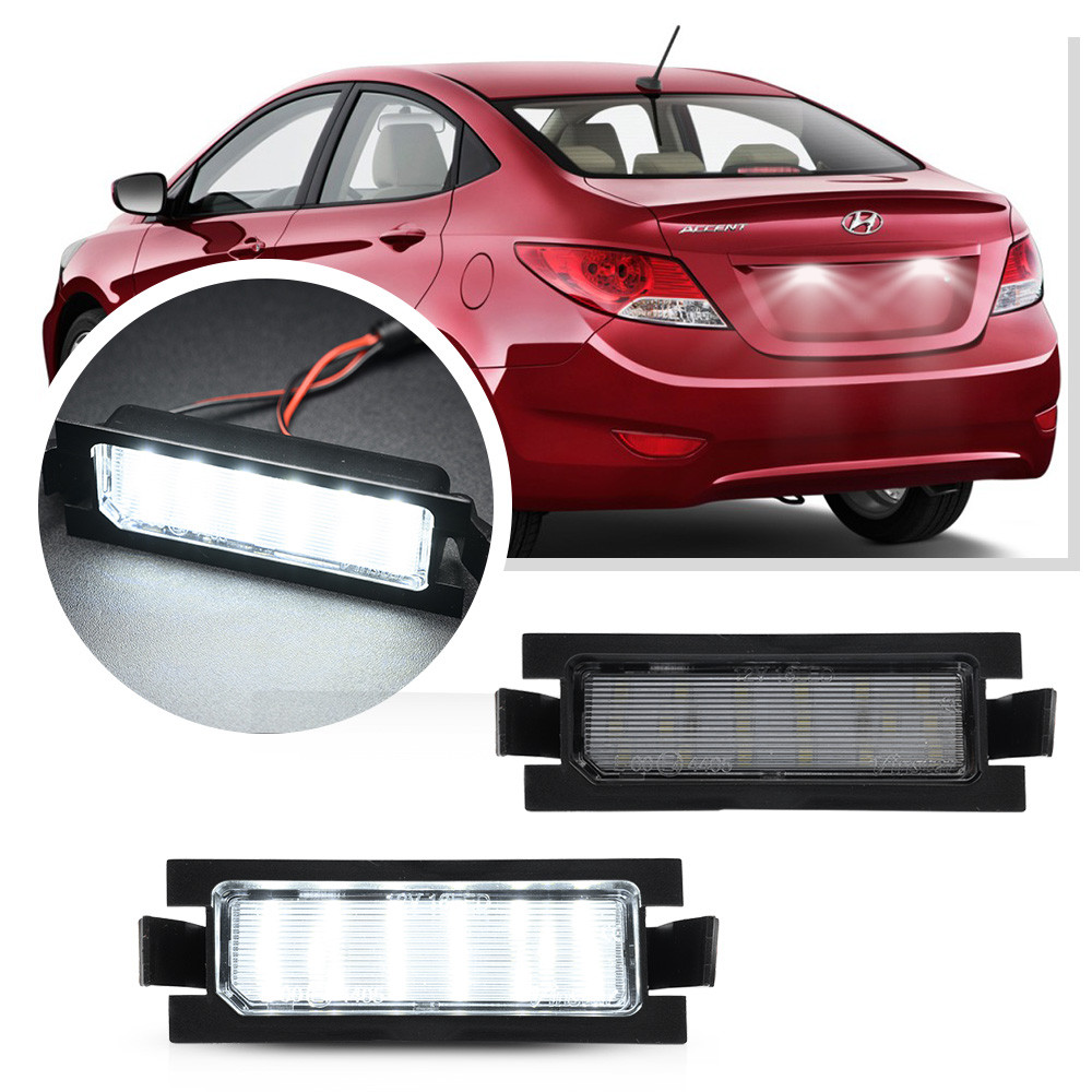 2pcs Led License Number Plate Light Lamp for Accent 2011-2017 Hyundai