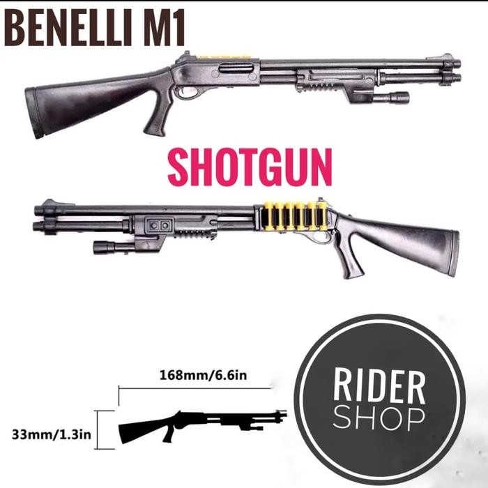 h4d2- Skala 1/6 Benelli M1 Figure Model John Wick Miniatur Kitbash, Tbleague Figure Boneka