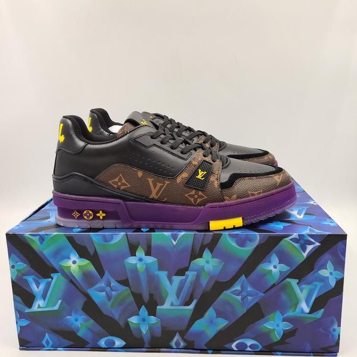 STOK TERBATAS  LOUIS VUITTON LV TRAINER MONOGRAM PURPLE [HYPEWARE] TERJANGKAU