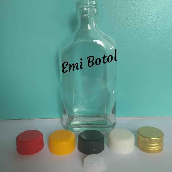 Botol kaca gepeng 250ml