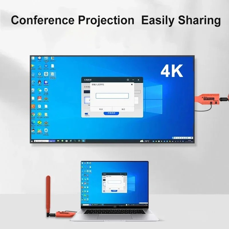 PROMO 150m 4K Wireless Display HDMI Extender Video Transmitter Receiver Home Audio TV Stick Sender A