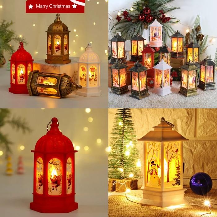 LENTERA LILIN NATAL LAMPU LED NATAL LENTERA NATAL KUBAH DEKORASI NATAL