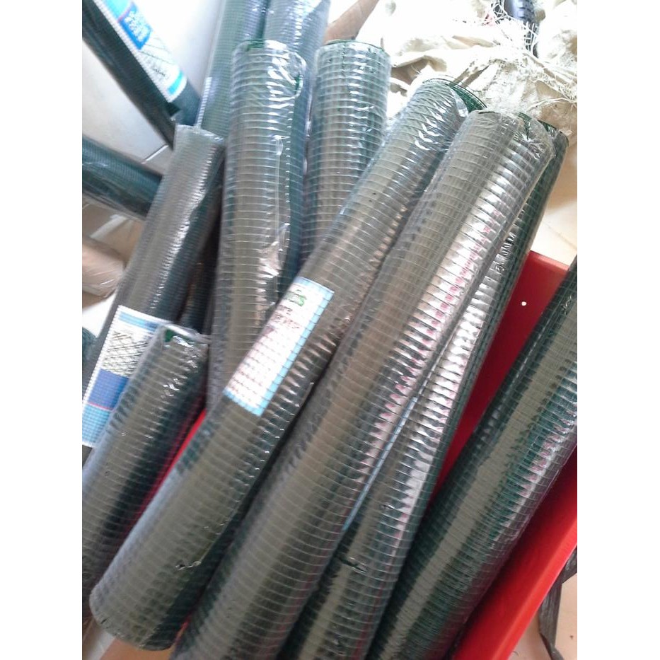 Lansungkirim- Kawat Loket Kawat Ram Pvc Hijau 1/2 In (Harga Per Rol)