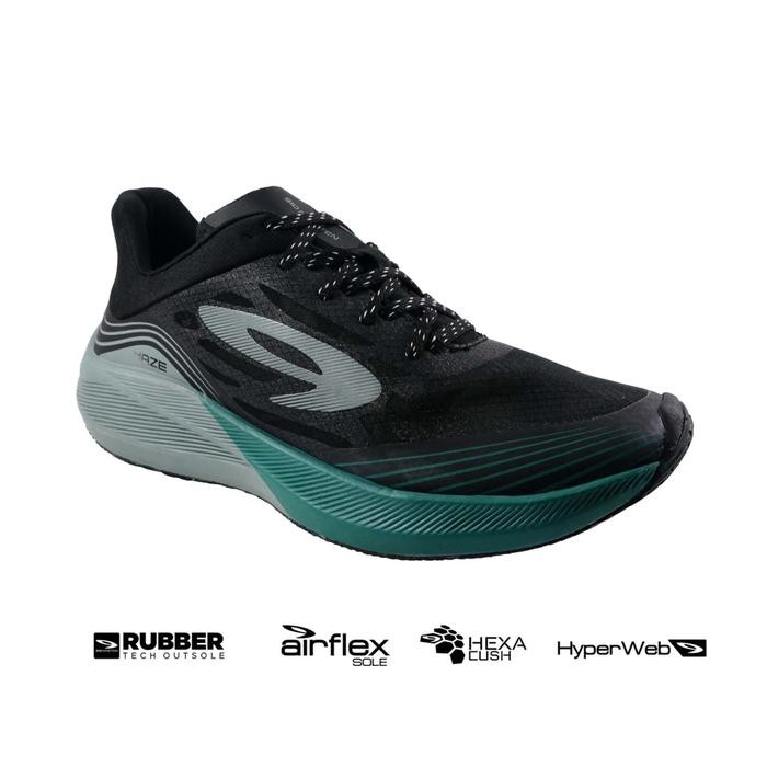 Sepatu Running 910 Haze Vision 1.0 - Hitam/Abu/Hijau Hydro