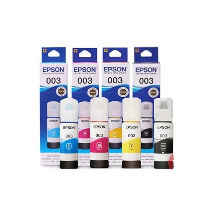 0vfn- Tinta Epson 003 1 Set (4 Warna) L3110/L3150/L1110/L5190 Tinta Epson Original