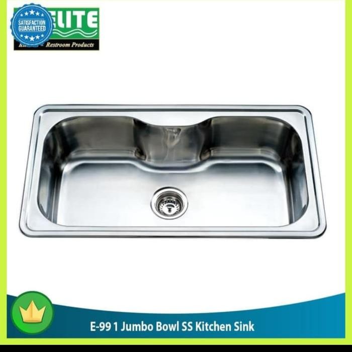 bak cuci piring ELITE E99/sink 1 lubang jumbo
