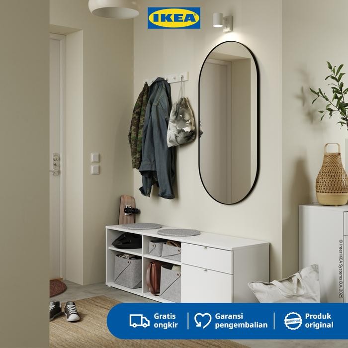 IKEA VIHALS Meja TV Dengan Laci Kuat Minimalis Putih 146x37x50 cm Furniture