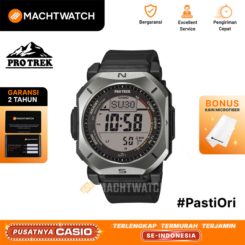 Jam Tangan Pria Casio Pro Trek PRW-69Y-1JF Duplex LCD Digital Dura Soft CNF Rubber Band (JDM)