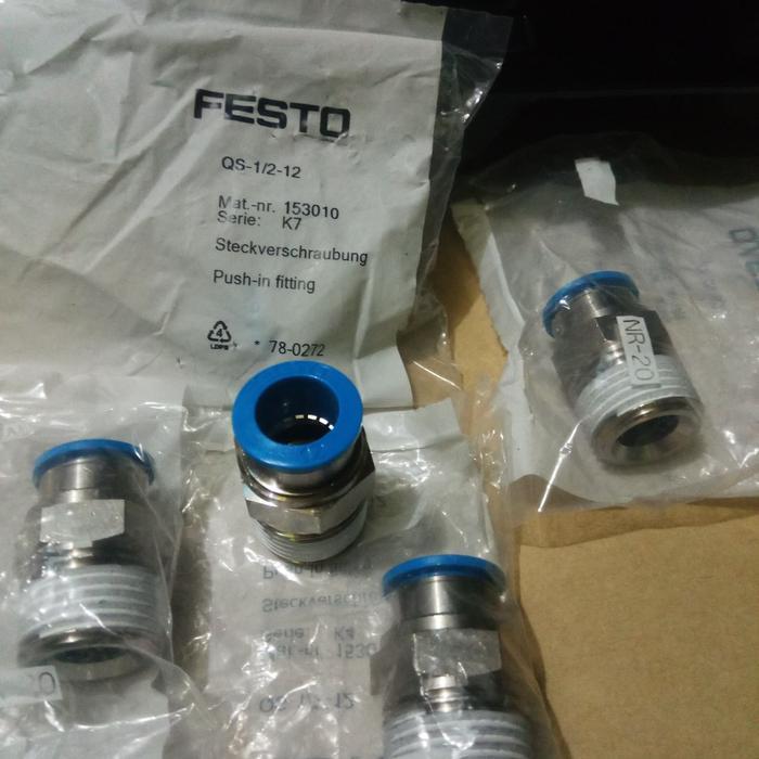 FITTING / NEPEL PNEUMATIC FESTO QS 1/2 - 12mm (GERMAN )