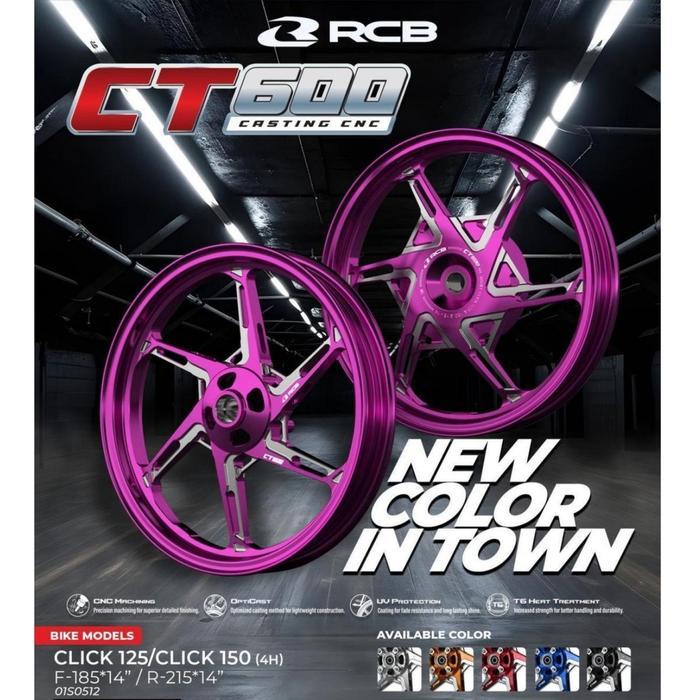 Velg RCB CT600 CNC RIM Velek Racing Boy Pelek Palang CT 600 Velg Vario - MIO, BLUE