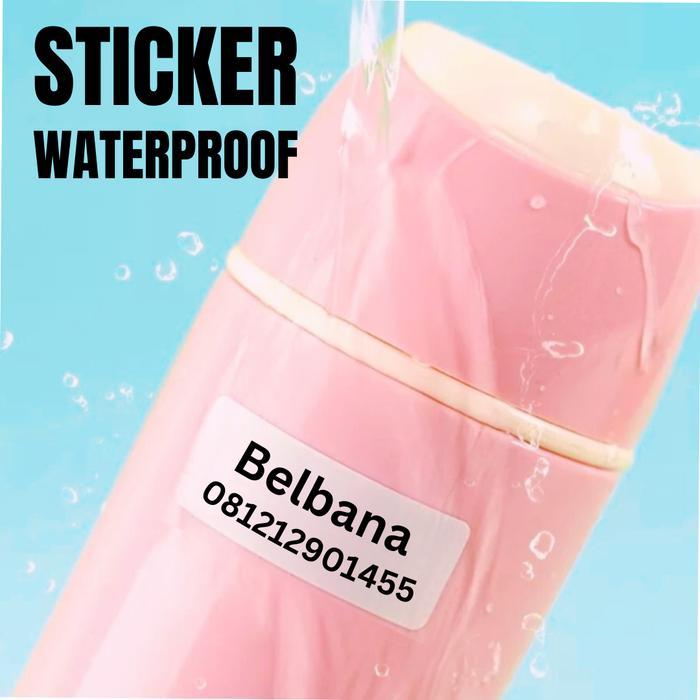 TERBARU Sticker Polos Waterproof Sticker Botol Buku kotak bekal makan minum ORIGINAL