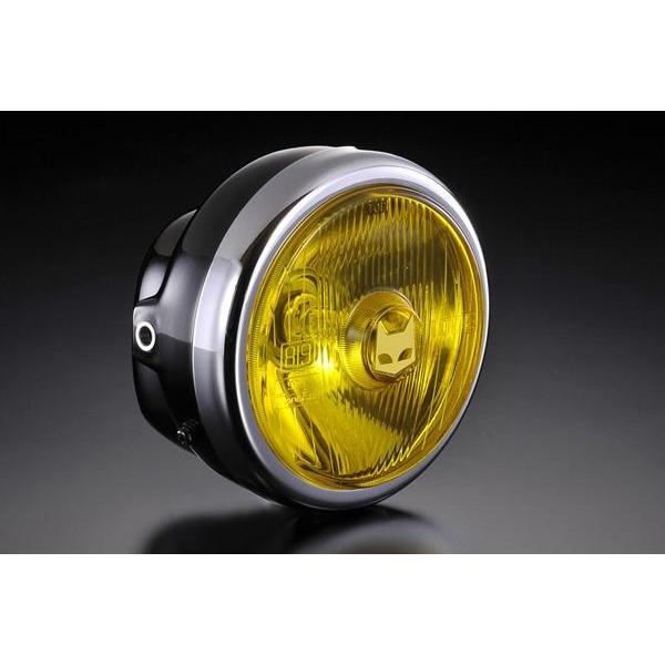 Lampu Depan Motor Mika Kuning Cover Hitam Satu Set Model Monkey