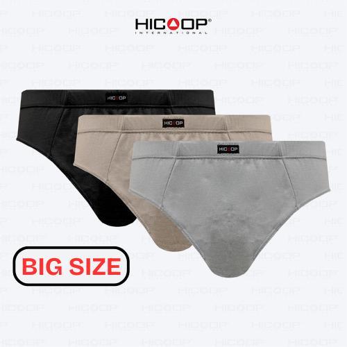 Diskon Celana Dalam Pria Hicoop Ukuran Besar 3 Pcs Brief Cotton Premium Hbbs-301 (2Xl - 4Xl) Bahan