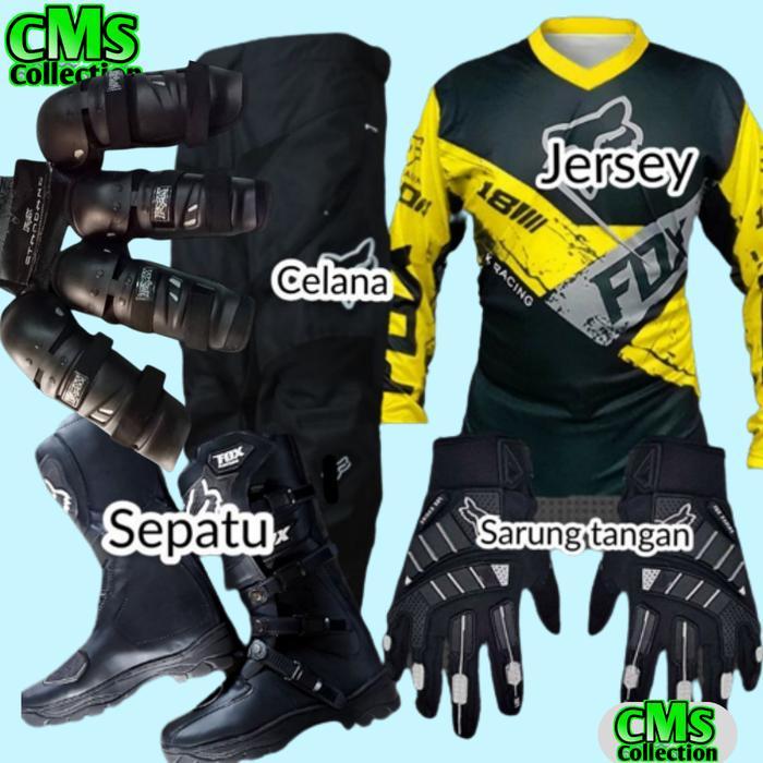 Diskon Jersey Motor Trabas Paket Fullset+Deker Dewasa Motocross Terbaru Original