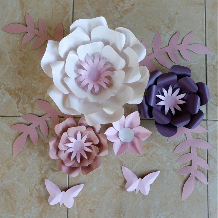 ready Paper flower dekorasi tunangan bunga kertas backdrop lamaran karangan bunga papan Pernikahan h