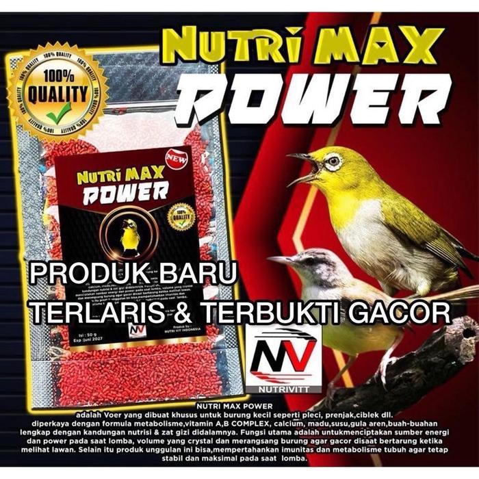 Voer Nutri Max Pakan Burung Pleci by Penggacor Seketika