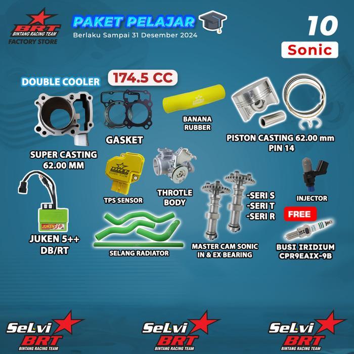 PAKET BOREUP BRT BLOK SET PISTON THROTTLE BODY BANANA RUBBER MASTER CAM NOKEN AS SELANG RADIATOR INJ
