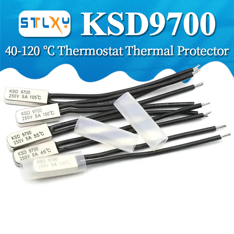 IMPORT KSD9700 250V 5A 40~105 Degree Bimetal Disc Temperature Switch Normal Close Closed Thermostat