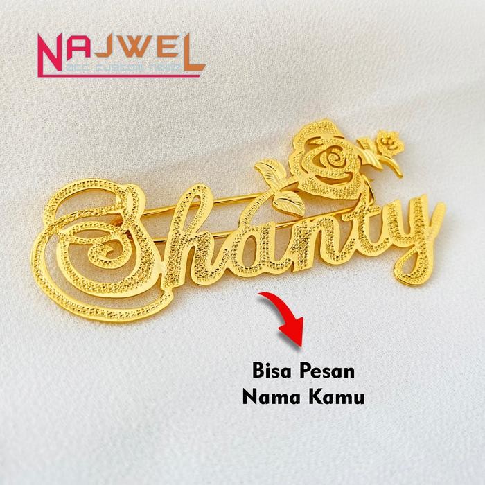 ORIGINAL Bros Custom a Anti Karat Titanium Fashion Hijab Muslim Wanita Premium BN-024 clips gold