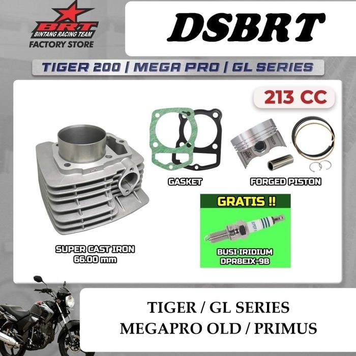Blok Cast Iron Brt Bore Up Tiger Gl Megapro 66Mm