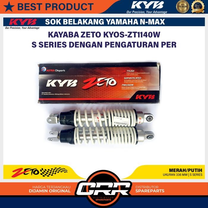 Shockbreaker Sokbreker Sok Belakang Kayaba Zeto Nmax Warna Merah Dan Putih Tipe S Series Dengan
