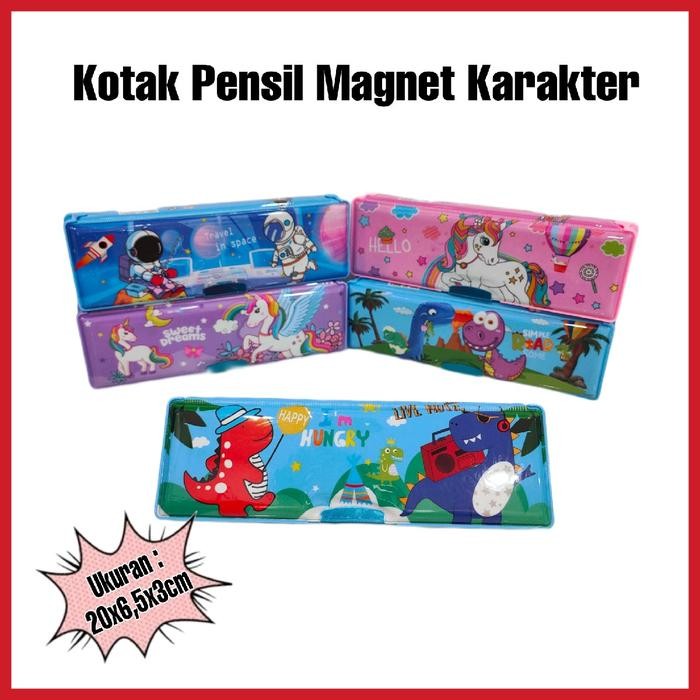 

KOTAK PENSIL TEMPAT PENSIL PENSIL CASE MAGNET KARAKTER 2 SISI