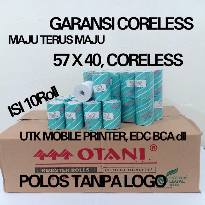 

Pilihan- Kertas Struk Thermal Spot Gojek Polos 57X40-13 Merk Otani Perpack
