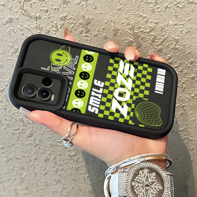 Casing Hp VIVO Y21 Y21s Y21T Y21E Y21A Y21G Y33T Y33s Case Casing tas wajah tersenyum pola HP Kasing