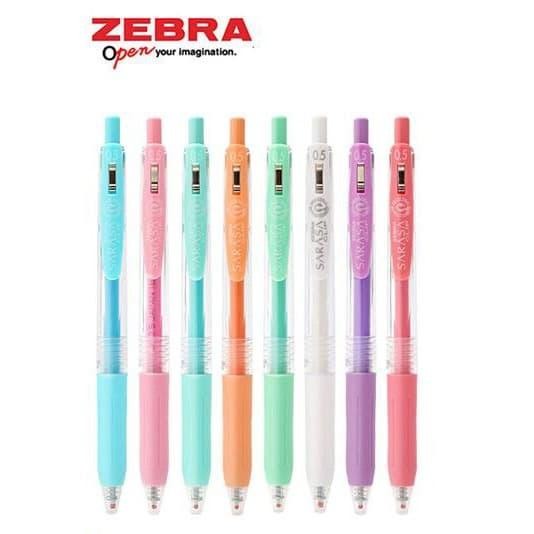 

Zebra Sarasa Clip Milky Series 0,5mm/Ballpoint Pena Warna Lucu Murah