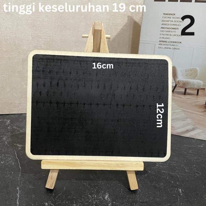 

Black Board Standing / Papan tulis mini Oval Kotak Kupu Kupu