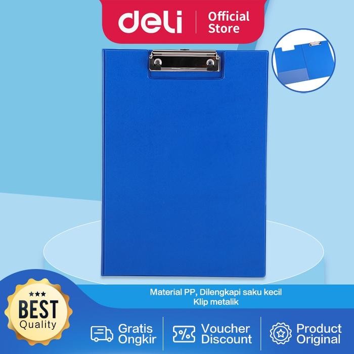 

Deli Clipboard A4/Papan Jalan A4 Warna Biru Bisa Digantung E38154A Stationery Pc