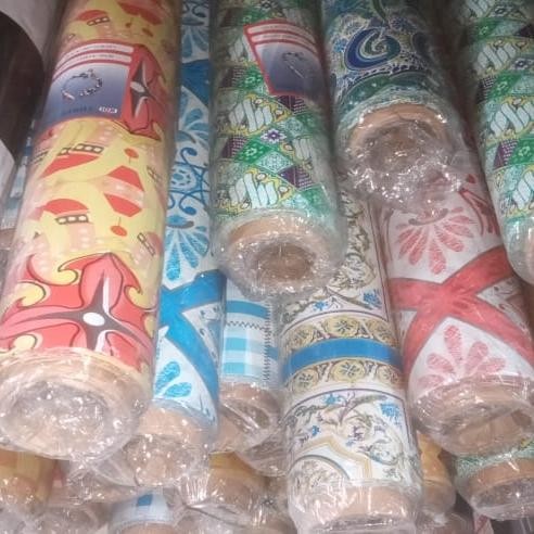 Karpet Lantai Plastik Vinyl 1 Roll (15 Meter) Alas Meja/Lantai/Dinding