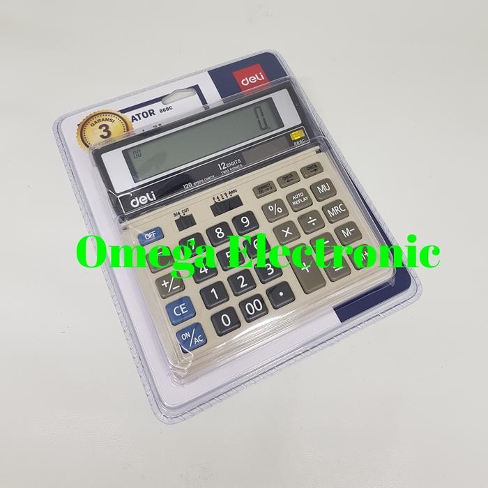 

Deli 868C 868 Calculator Check & Correct Desktop Kalkulator 12 Digits