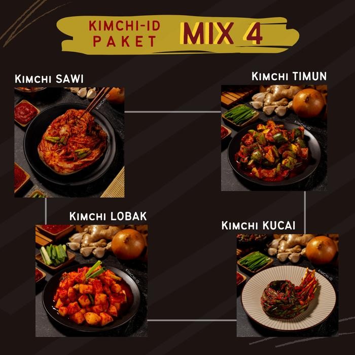 

Pilihan- Kimchi Mix 4 (Sawi, Lobak, Timun, Kucai) 1 Kg