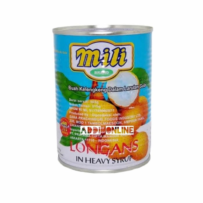 

Pilihan- Mili Longan Buah Kaleng In Heavy Sirup 565G / Lengkeng Kaleng 565G