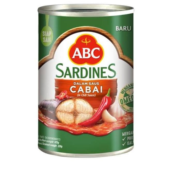 

Pilihan- Sarden Abc Saus Cabai 425Gr