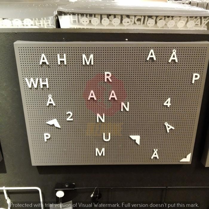 

NEW PRODUK PEGBOARD WITH LETTER PAPAN BERLUBANG DENGAN HURUF LETTER BOARD TUTI FRUITY