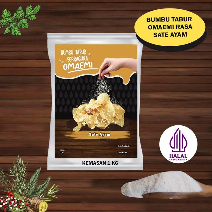 

Stok Baru Bumbu Tabur OmaEmi Rasa Sate Ayam Untuk Taburan Snack/Keripik/Camilan Kemasan 1 KG Food