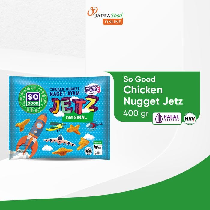 

Pilihan- So Good Chicken Nugget Jetz / Naget Ayam Jetz 400Gr
