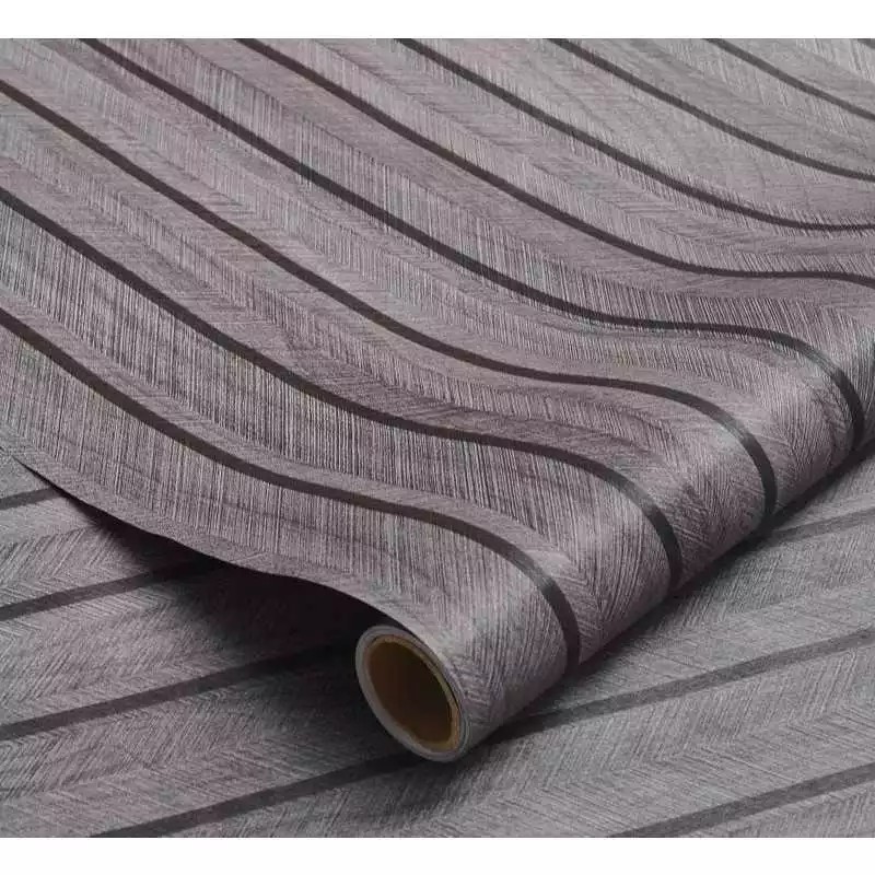 WALLPAPER WALLSTICKER DINDING MOTIF KAYU BURAM ABU TUA 8 METER X 45 CM