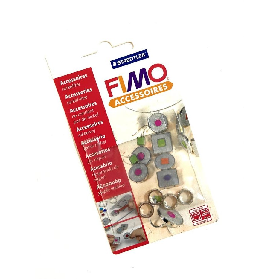 FIMO jewelry ring liontin perhiasan wanita pernak pernik mini bezel