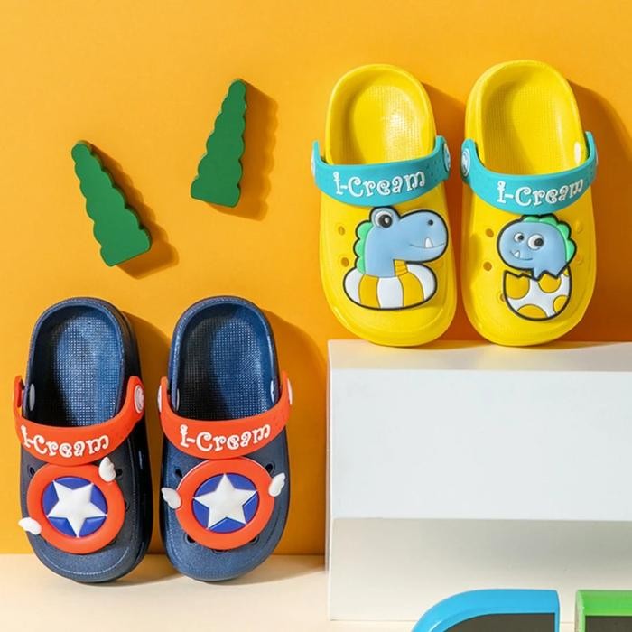 

COD Sendal KARET I - CREAM anak laki laki perempuan.