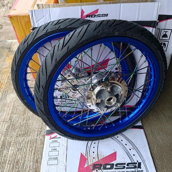 Velg Jari Jari Jupiter Mx King Ring 17 140 160 Blue Dark Full Set Plus Ban Motorcycle