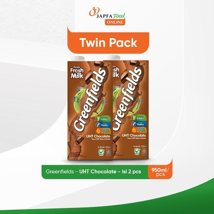 

Pilihan- Susu Greenfields Uht Chocolate 950Ml - Twinpack - 100% Fresh Milk Dari Greenfields