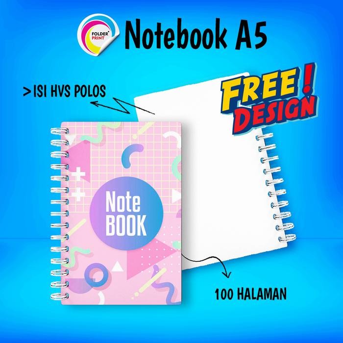 

New Cetak Notes Custom Notebook A5 Block Note Polos Spiral 100 Halaman