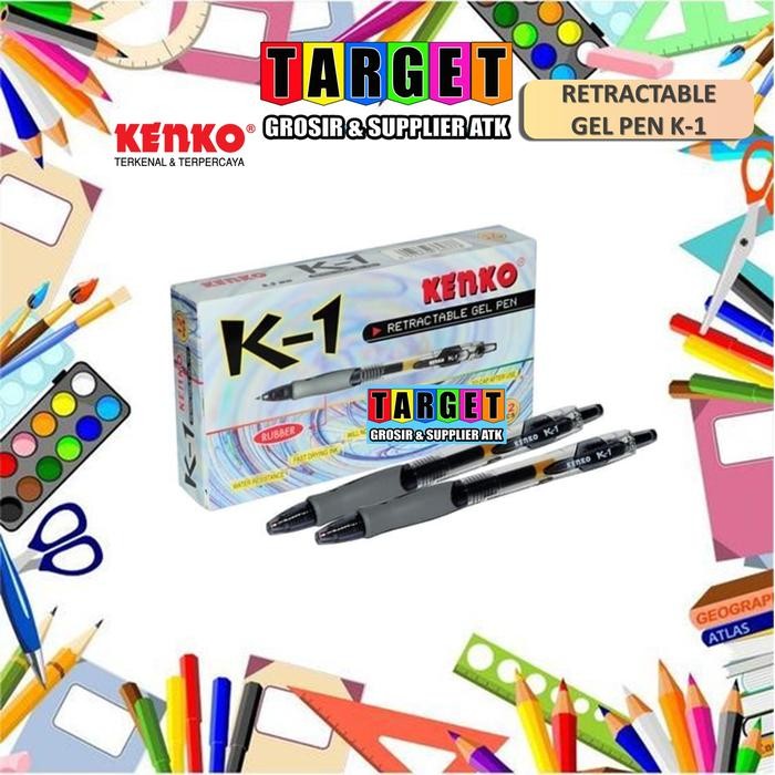 Pilihan- Ballpoint Kenko / Pulpen Kenko / Pulpen Gel (12Pcs)